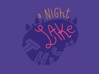 A Night Lake This creativity design flat graphicdesign illustation vector