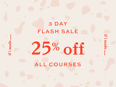 Flash Sale — Part I branding graphic design pattern typography