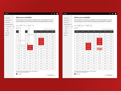 Booking mockups for scheduling app app design graphic design user experience user interface visual design