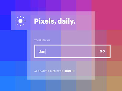 Daily UI #001 Signup dailyui email pixels signup slack sun