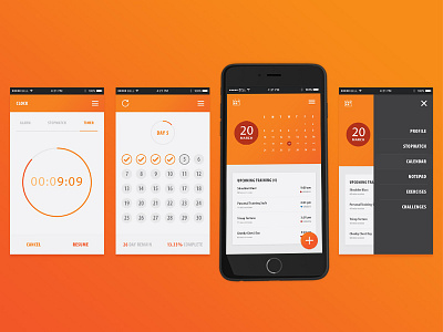 Renegade Fitness App WIP app branding clean digital exercise fitness gym identity sport ui ux wip