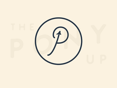 Pony Up brand branding custom type lettering logo script