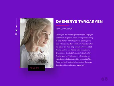 User Profile - Daily UI:: #006 app bubbles color daenerys dailyui game of thrones gradient mobile profile ui user