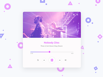 Day 10 Design Music Player 90daysui dribbblebestshot freepsd freeuikit music player