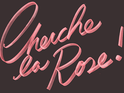 Cherche la Rose! cherche la rose custom drawing french lettering procreate rose songs