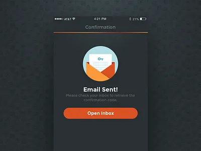 Confirmation button confirmation email envelope icon inbox ios key mail