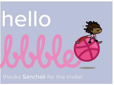 Hello Dribbble debut dribble first hello illustrator shot