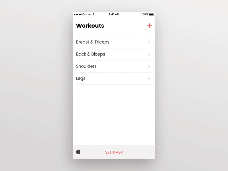 Workout Timer App Animation animation microinteraction principle timer workout