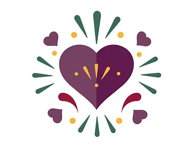 heart icon bubbles circle design editorial graphic heart icon illustration magazine pop round wip