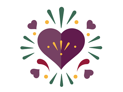 heart icon bubbles circle design editorial graphic heart icon illustration magazine pop round wip