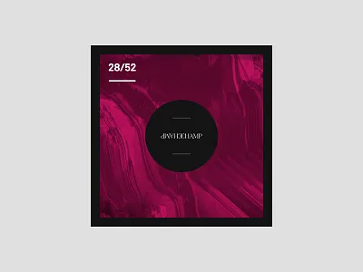 Weekly Mixtape - 28 Champ clean cover design minimal mixtape music simple typography weekly