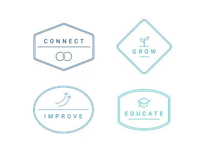 Passport stamps concept icons passport stamps