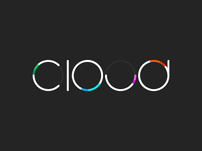 Cloud clouds colors contrast design simple text type design typography vivid