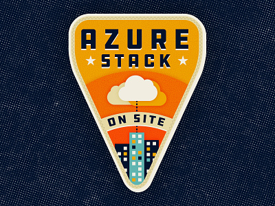 Camp Azure azure badge buildings camp cloud illustration