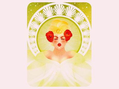 Shannon Shaw as Princess Ozma art nouveau green illustration oz ozma vintage wizard of oz