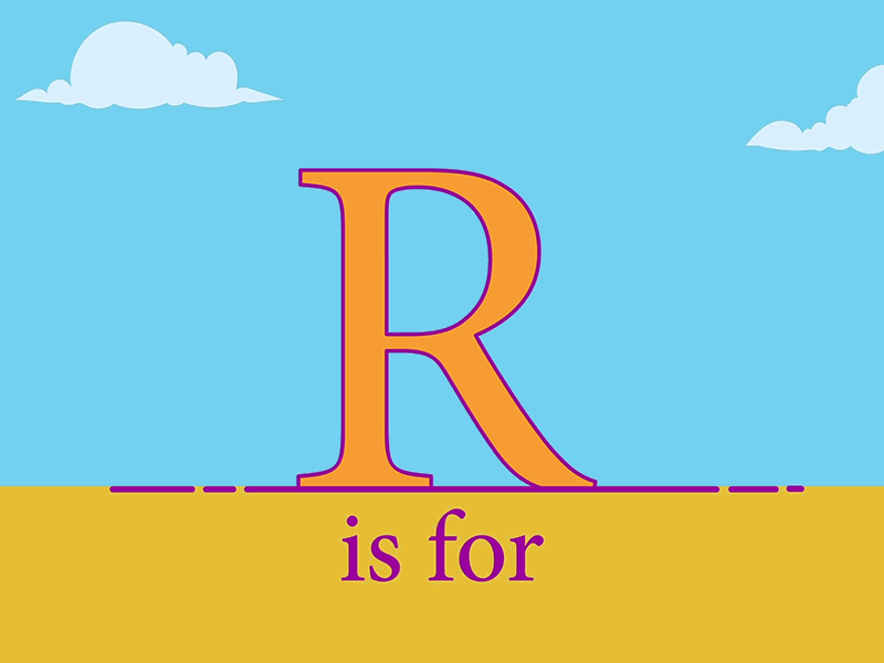 R For Rocket animation motion r rocket