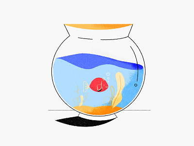 Fish character fish flat illustration line vector