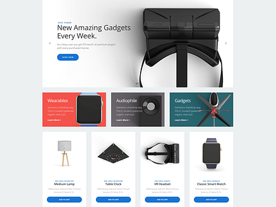 Electronics Shop Page css ecommerce html parallax shop ui web design web page woocommerce wordpress