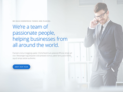 About Us Section Snippet css html parallax ui web design web page wordpress