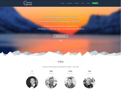 Team Arctic Express charity clean responsive website