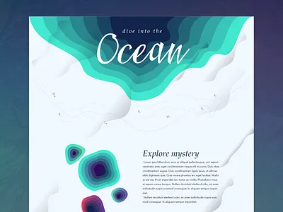 Dive into the Ocean blue concept landing ocean pages waves