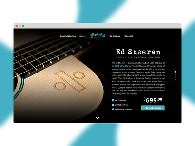 Martin & Co. Landing Page concept guitar landing page martin redesign