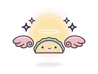Little Baby Taco Angel angel illustration pastel tacos