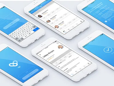 up - connecting doctors and patients blue doctor gradient health heatlhtech minimalist up