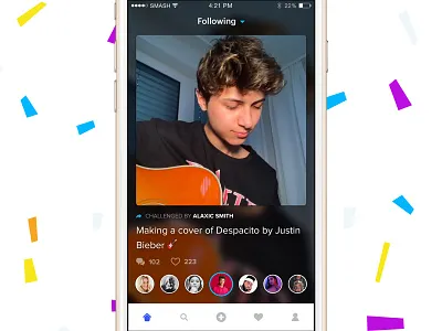 Social App [Work in Progress] ios mobile social stories ui ux video