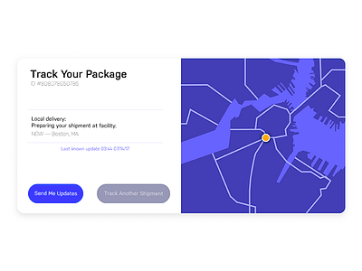 020 - Location Tracker for Delivery 020 daily ui delivery location package tracker uiux web