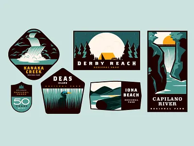 Park Patches branding illustration parks patches retro typography vintage