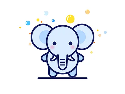 Elephant animal icon photoshop