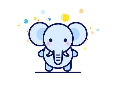 Elephant animal icon photoshop