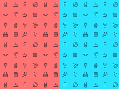 Fast Food Line Icons clean icons illustrator ios ios icons line icons