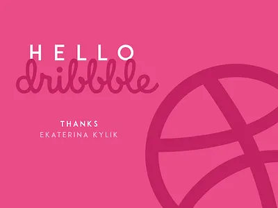 Hello Dribbble dribbble first game hello invitation new player shot thanks