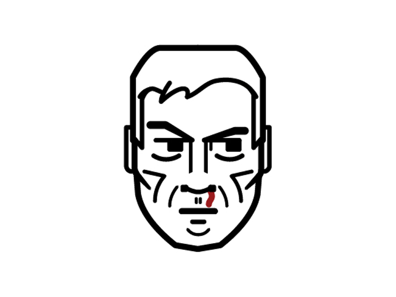 W.I.P. / Doomguy colorless doom doomguy face fps game gif health illustration retro