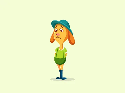 Rabbit animal cap cartoon character design fun illustration rabbit