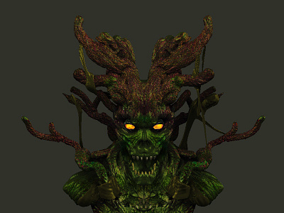 Swampi 3d demon design flora green monster photoshop plant swampdweller tree