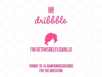 Hi Dribbble! design first gif graphic hello logo shot welcome