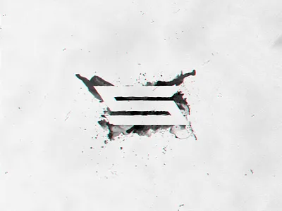 ROUGH 'S' LOGO. glitch grunge letter logo. logo paint rough s