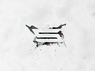 ROUGH 'S' LOGO. glitch grunge letter logo. logo paint rough s