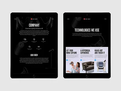 Technologies page. juju | imsv black ipad maicle mike site tech web yukhtenko