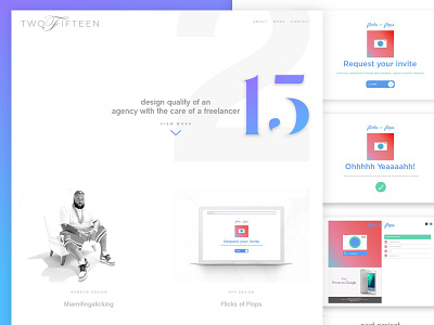 Two Fifteen gallery portfolio showcase ux web web design