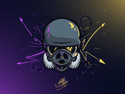 Explode contrast graffiti illustration light lighting logo mascot war