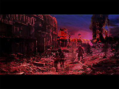 City of ghosts design digital art illustration