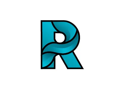 Reside Estates Logo Concept blue hand lettering home houses letter logo minimalism monogram r real estate smooth typography