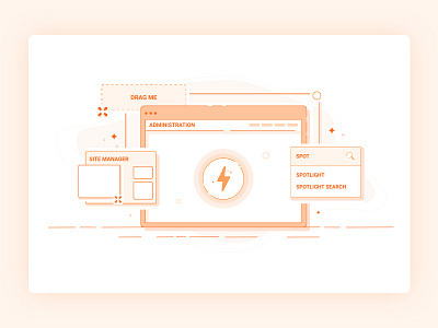 PowerAdmin illustration art dashboard illustration line lineart power