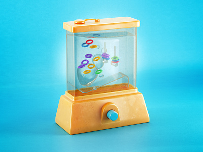 Water Tomy 3d illustration render toy vintage