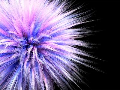 Fluff 3d blender color cycles fluffy furry hair modeling pink purple render