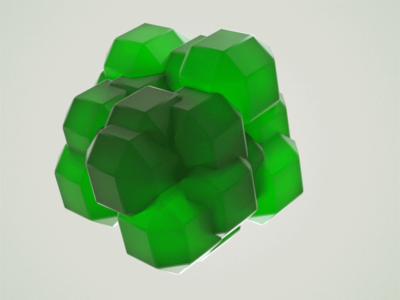 Green Quartz 3d abstract animation c4d cgi cinema 4d daily gif gsg octane render signal